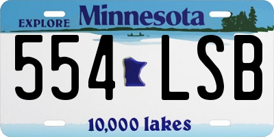 MN license plate 554LSB