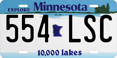 MN license plate 554LSC