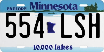 MN license plate 554LSH