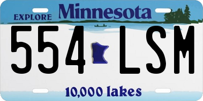 MN license plate 554LSM
