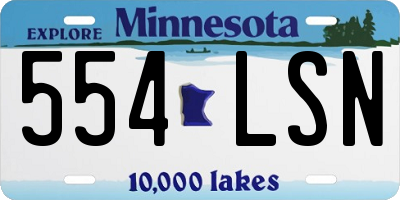 MN license plate 554LSN