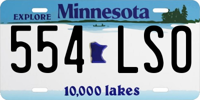 MN license plate 554LSO