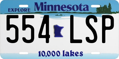 MN license plate 554LSP