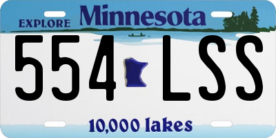 MN license plate 554LSS