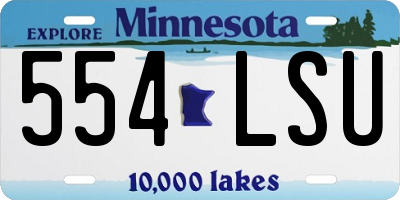 MN license plate 554LSU