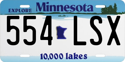 MN license plate 554LSX