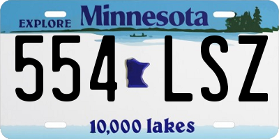 MN license plate 554LSZ