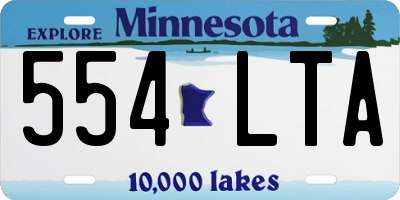 MN license plate 554LTA