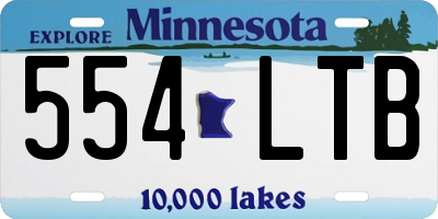 MN license plate 554LTB