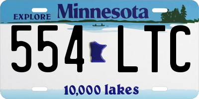 MN license plate 554LTC