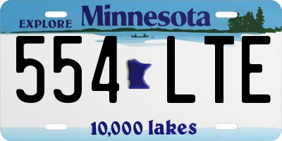 MN license plate 554LTE
