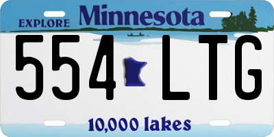 MN license plate 554LTG