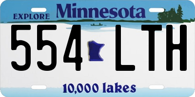 MN license plate 554LTH