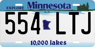 MN license plate 554LTJ
