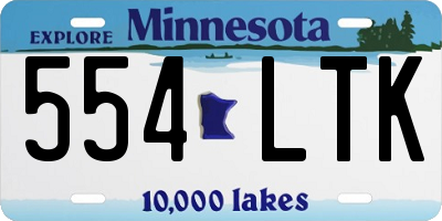 MN license plate 554LTK