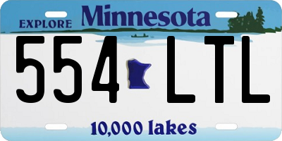 MN license plate 554LTL