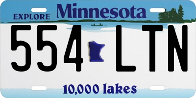 MN license plate 554LTN