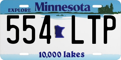 MN license plate 554LTP