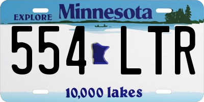 MN license plate 554LTR