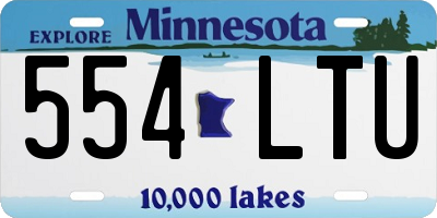 MN license plate 554LTU