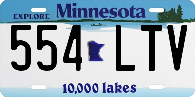 MN license plate 554LTV