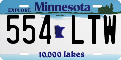 MN license plate 554LTW