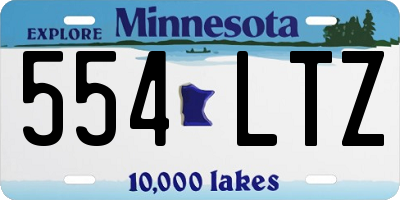 MN license plate 554LTZ