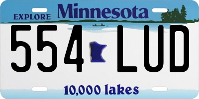 MN license plate 554LUD