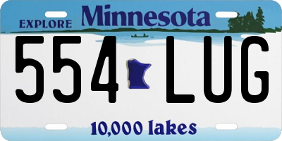 MN license plate 554LUG