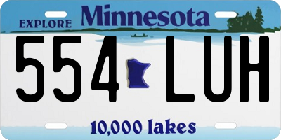 MN license plate 554LUH