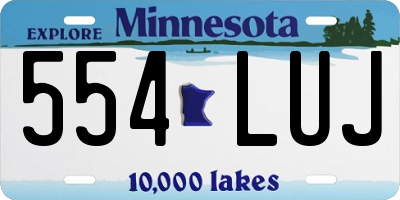 MN license plate 554LUJ