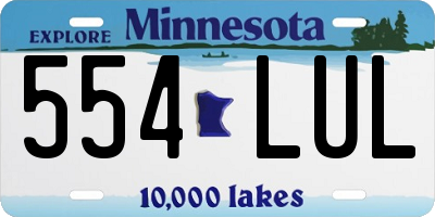 MN license plate 554LUL