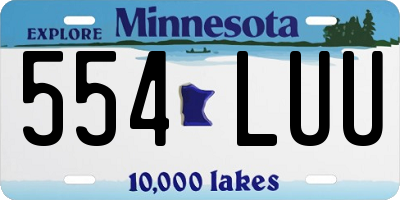 MN license plate 554LUU