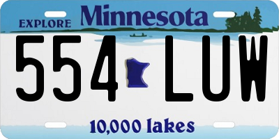 MN license plate 554LUW