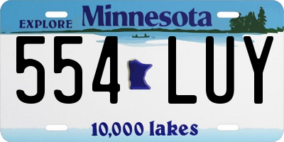 MN license plate 554LUY