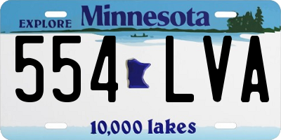 MN license plate 554LVA