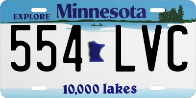 MN license plate 554LVC