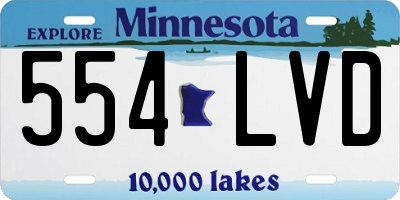 MN license plate 554LVD