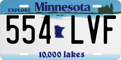 MN license plate 554LVF