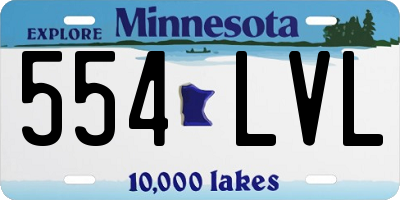 MN license plate 554LVL