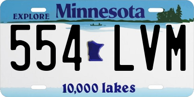 MN license plate 554LVM