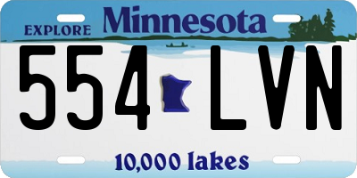 MN license plate 554LVN