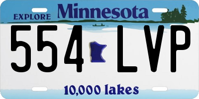 MN license plate 554LVP