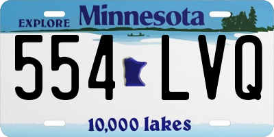 MN license plate 554LVQ
