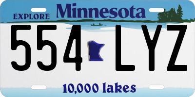 MN license plate 554LYZ