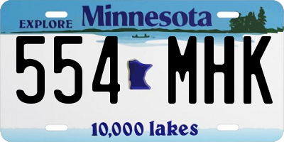 MN license plate 554MHK