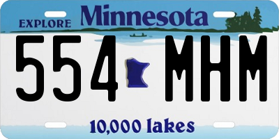MN license plate 554MHM