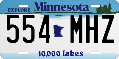 MN license plate 554MHZ