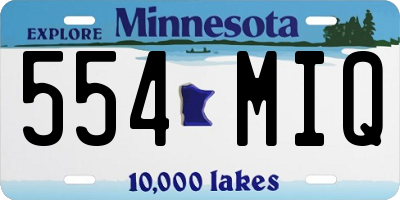 MN license plate 554MIQ