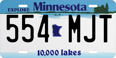 MN license plate 554MJT
